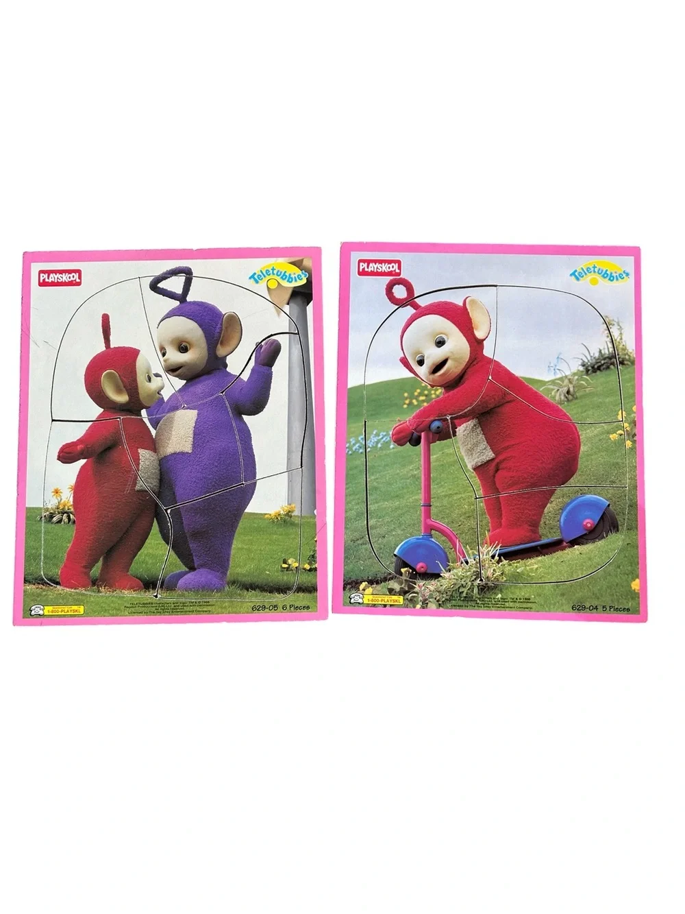 Vintage 1998 Teletubbies wooden hard puzzle (lot of 2)